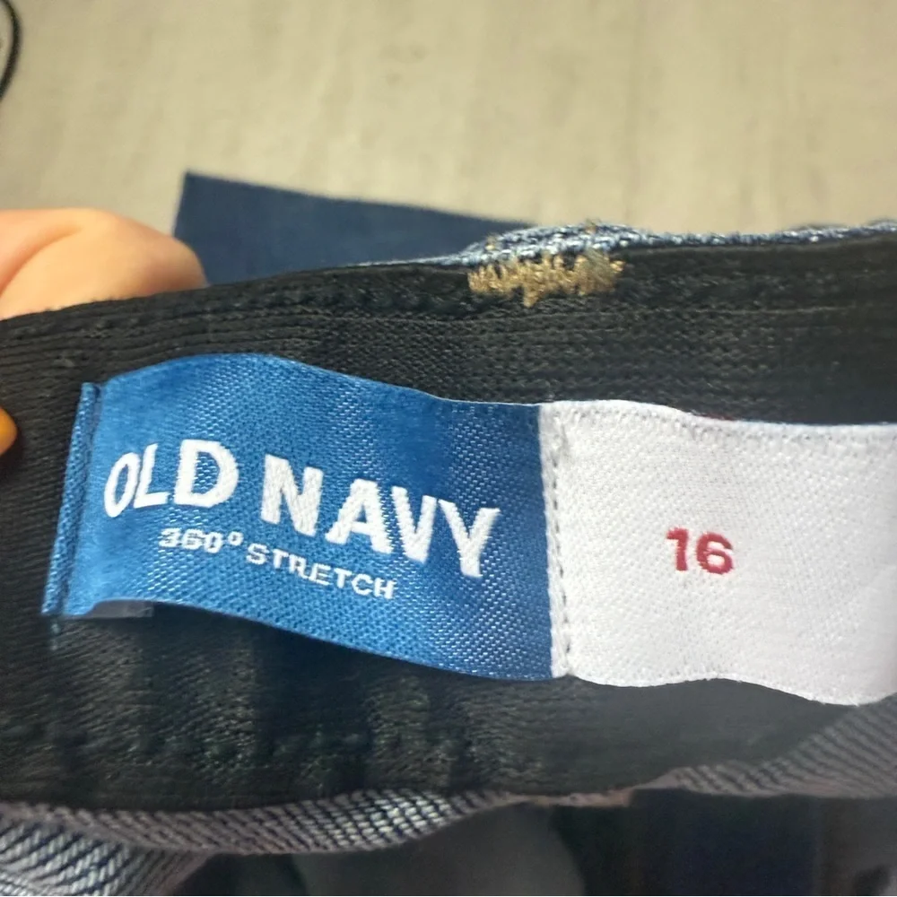 Old Navy jeans straight adjustable waist size 16